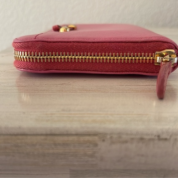 Prada Saffiano Fuchsia Zip Around Wallet - Picture 5 of 10